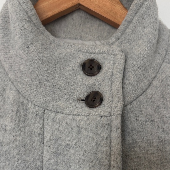 J. Crew Women's City coat with button neck Gray 6 - Picture 7 of 16